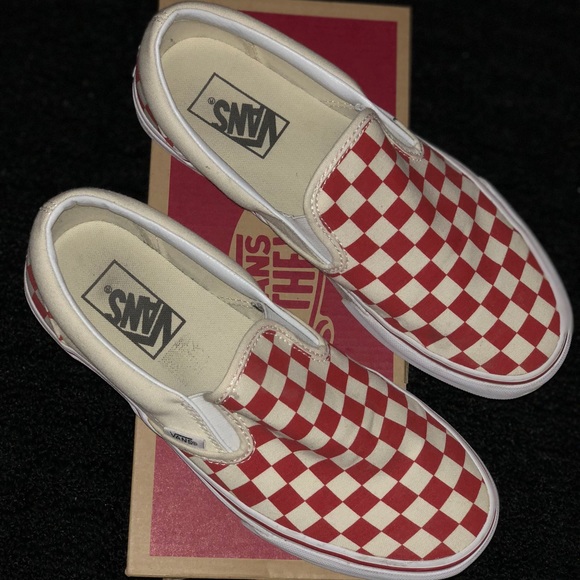 vans primary check slip on